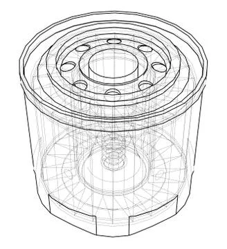 Oil filter concept Stock Illustration