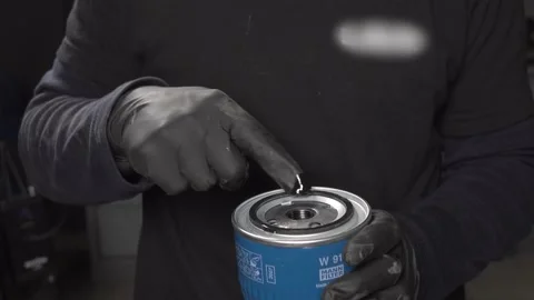 Oil filter Stock Footage 144181086