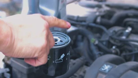 Oil filter 스톡 동영상 205465570