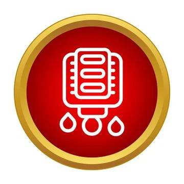 Oil filter icon representing car engine maintenance service Stock Illustration