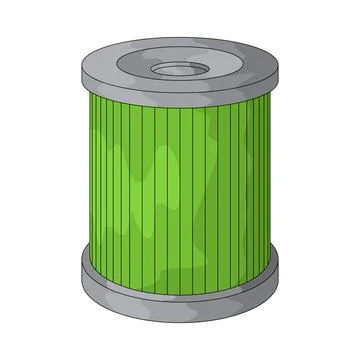 Oil filter illustration Stock Illustration