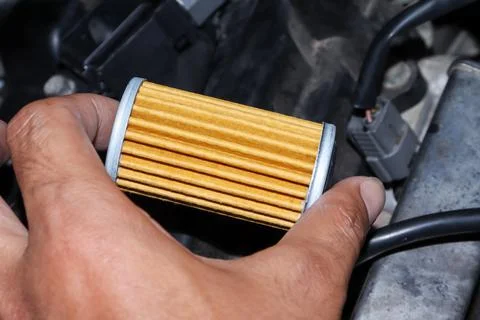 Oil filter Stockfoto's