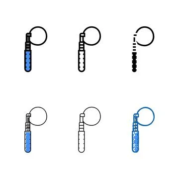 Oil filter wrench tool multistyle color icon vector Illustrazione stock