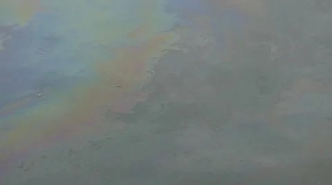 Oil floating on water Stock Footage 66688061