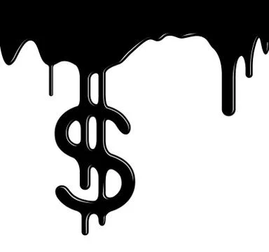 Oil flows in the form of dollar 스톡 일러스트