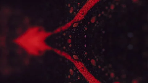 Oil fluid spill paint bubbles red black fluid drip Stock Footage 279437530