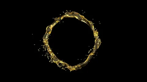 Oil forming loop circle Stock Footage 88794085