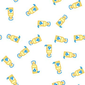 Oil garlic vector seamless pattern Illustrazione stock