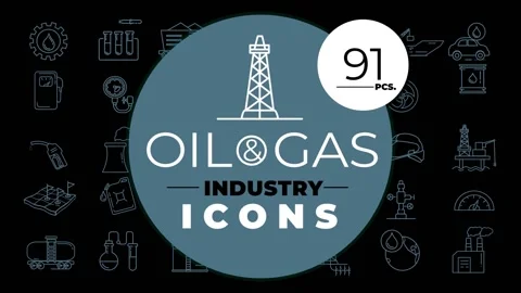 Oil & Gas Industry Icons Stock After Effects