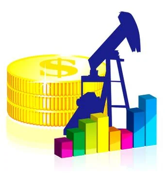 Oil graph Illustrazione stock
