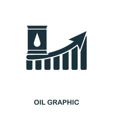 Oil Increase Graphic icon. Mobile apps, printing and more usage. Simple element Stock Illustration