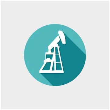 Oil, industry button,vector Stock Illustration