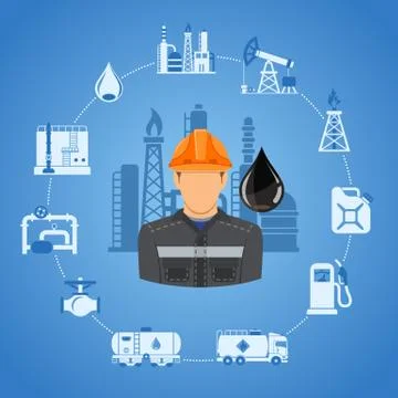 Oil Industry Concept Stock Illustration
