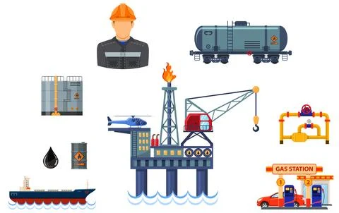 Oil industry Concept Ilustración de archivo