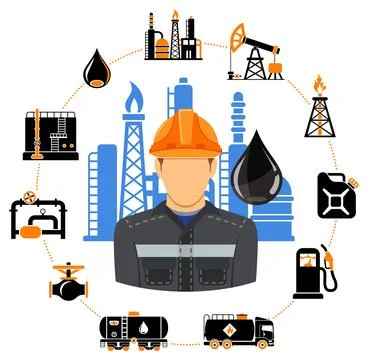 Oil Industry Concept Stock Illustration