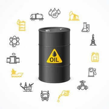 Oil Industry Concept. Vector Stock Illustration