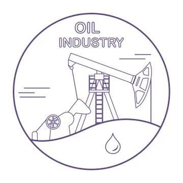 Oil industry equipment Pumpjack Vector Stock Illustration