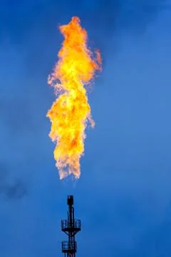 Oil Industry: Flare Stack Stock Photos