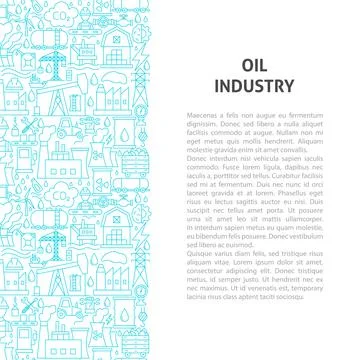 Oil Industry Line Pattern Concept Stockillustratie