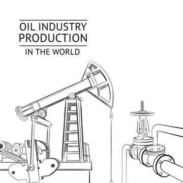 Oil industry objects. Stock Illustration