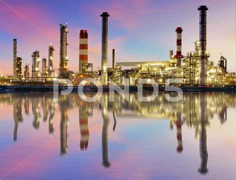 Oil industry - refinery plant Stock Photos