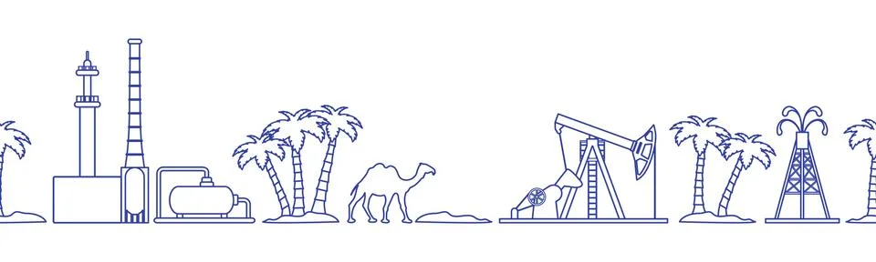 Oil industry vector seamless pattern. イラスト素材