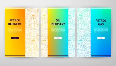 Oil Industry Web Design Stock Illustration