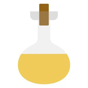 Oil jar spa bottle flat clipart vector illustration Stock Illustration
