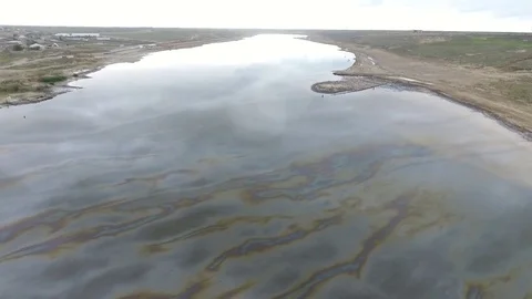 Oil lake 스톡 동영상 83397320