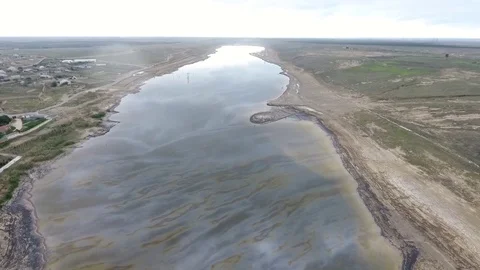 Oil lake Stock Footage 83398897