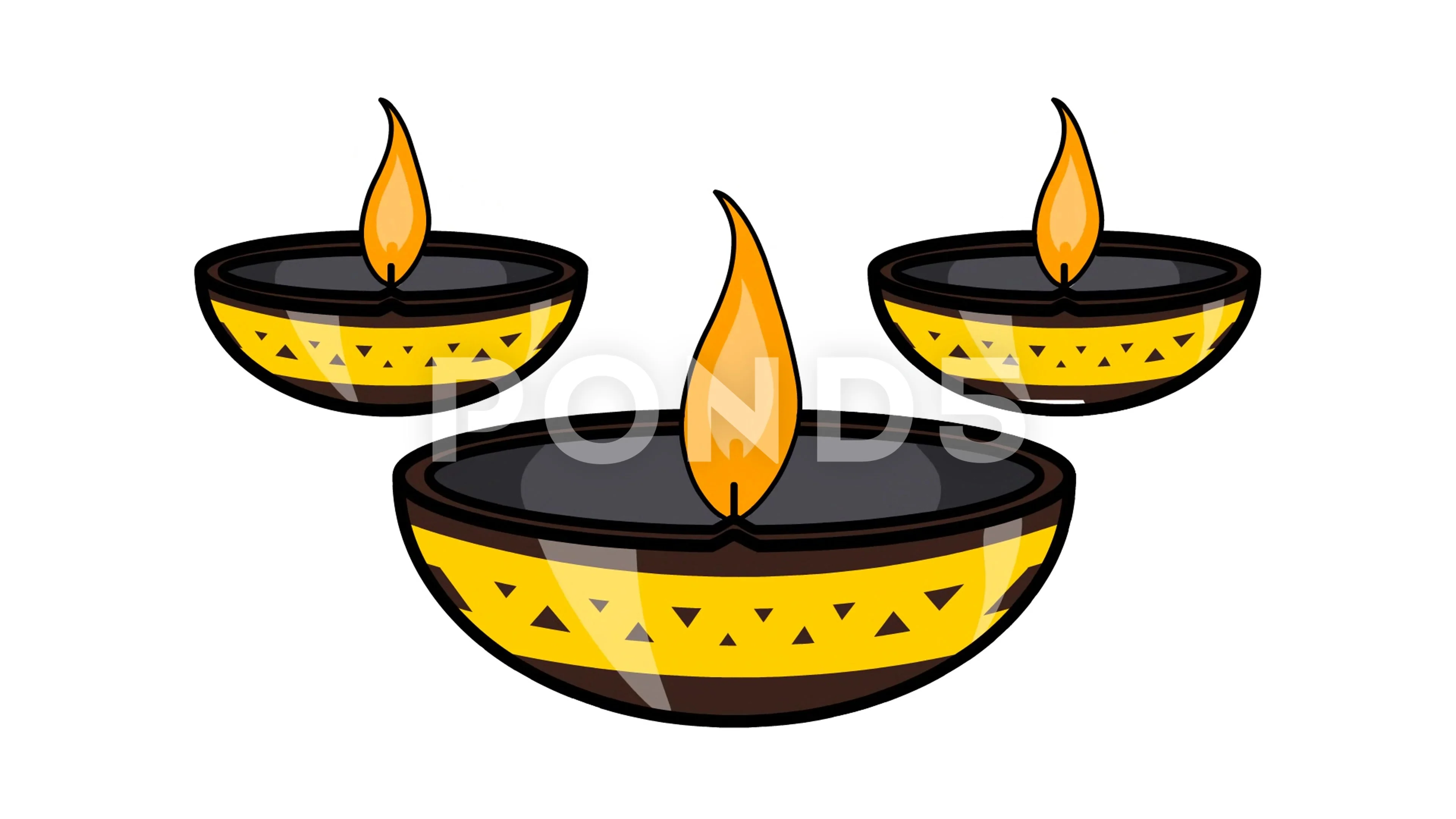 Candle Light Diwali Drawing High-Res Vector Graphic - Getty Images