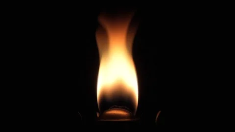 Oil Lamp Flame Close Up 2 Video stock 111867413