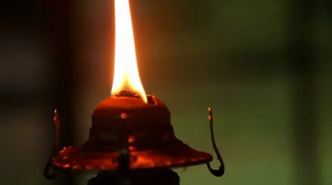 Oil Lamp Stock Footage 10752659