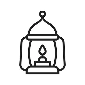 Oil Lamp icon vector image. Stock Illustration