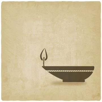 Oil lamp old background Stock-Illustration