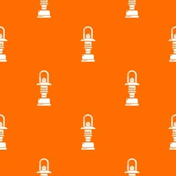 Oil lamp pattern vector orange Stock Illustration