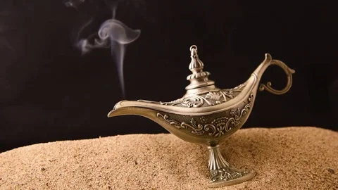 The oil lamp smokes Stock Footage 83677072
