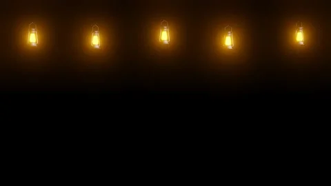 Oil lamp string - pattern of lanterns Stock Footage 145511139