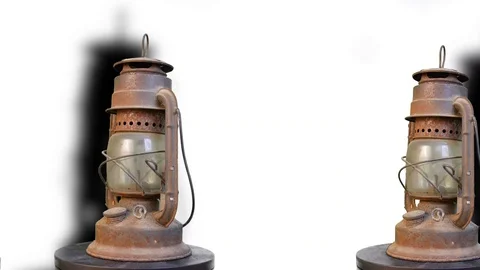 Oil Lantern Rotating Object Video stock 127924198