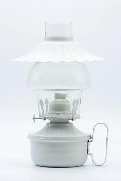 Oil lantern on white background Foto stock