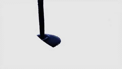 Oil leak spill on transparent background slow motion Stock Footage 287879593