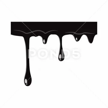 Oil leaking isolated on white background Stock Illustration