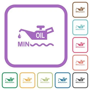 Oil level minimum indicator simple icons Stockillustratie