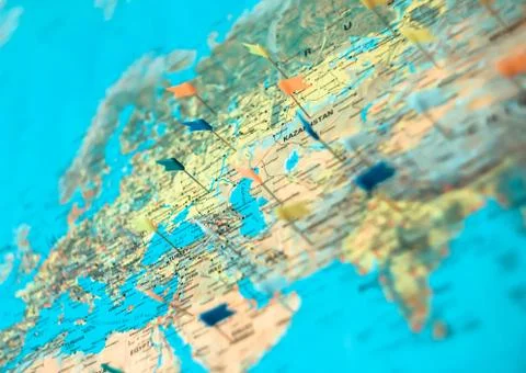 Oil map Stock Photos