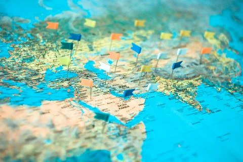 Oil map Stock Photos