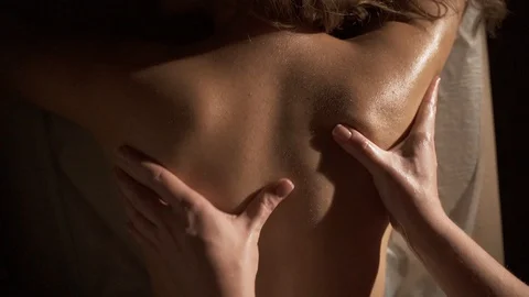 Oil massage Stock Footage 129452030