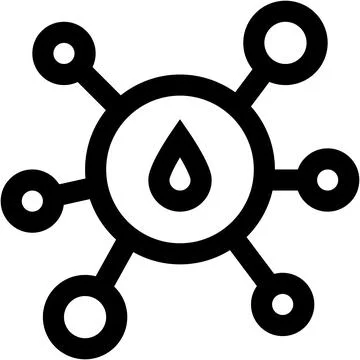 Oil Molecule Vector Icon Design Illustration Illustrazione stock