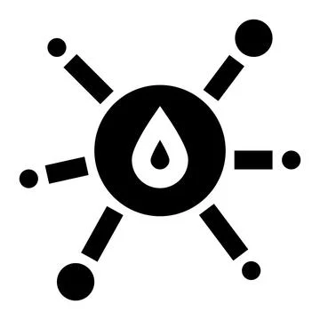 Oil Molecule Vector Icon Design Illustration Illustrazione stock