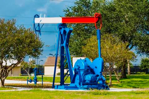 Oil nodding donkey pumpjack Stock Photos