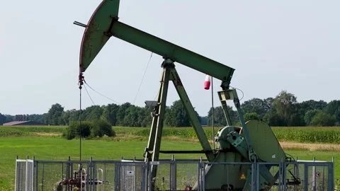 Oil Nodding Donkeys Stock Footage 342792866